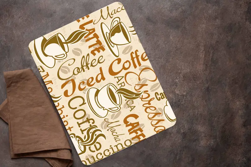 Mokka-inspiriertes Glasschneidebrett mit gehärteter Sicherheit und Design