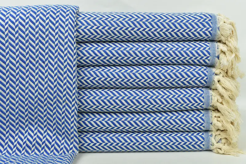 Favores de despedida de soltera de soltera, regalo de boda para la novia, mejor regalo de boda, toalla de chevron de algodón 70x40, toalla turca personalizada, toalla suave - 1
