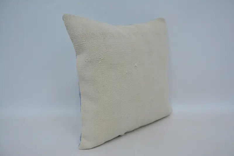 Ottoman Pillow Cover, Toss Cushion Case, 18x18 Beige Cushion, Vintage Kilim Throw Pillow, Vintage Pillow, Kilim Pillow Cover, Pillow Case - 3