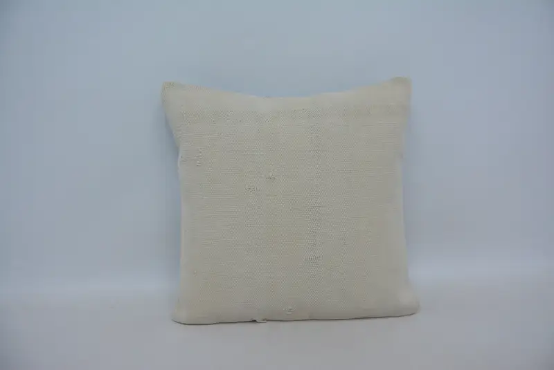 Ottoman Pillow Cover, Toss Cushion Case, 18x18 Beige Cushion, Vintage Kilim Throw Pillow, Vintage Pillow, Kilim Pillow Cover, Pillow Case - 1