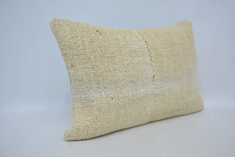 Boho Pillow Sham Cover, Pillow Sham, 20x28 Beige Cushion, Ethnical Kilim Rug Pillow, Neutral Throw Cushion, Turkish Kilim Pillow - 3