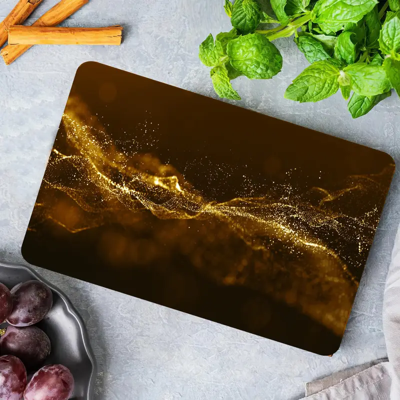 Pırıltılı Altın Cam Kesme Tahtası, Modern Lüks Mutfağın Temeli