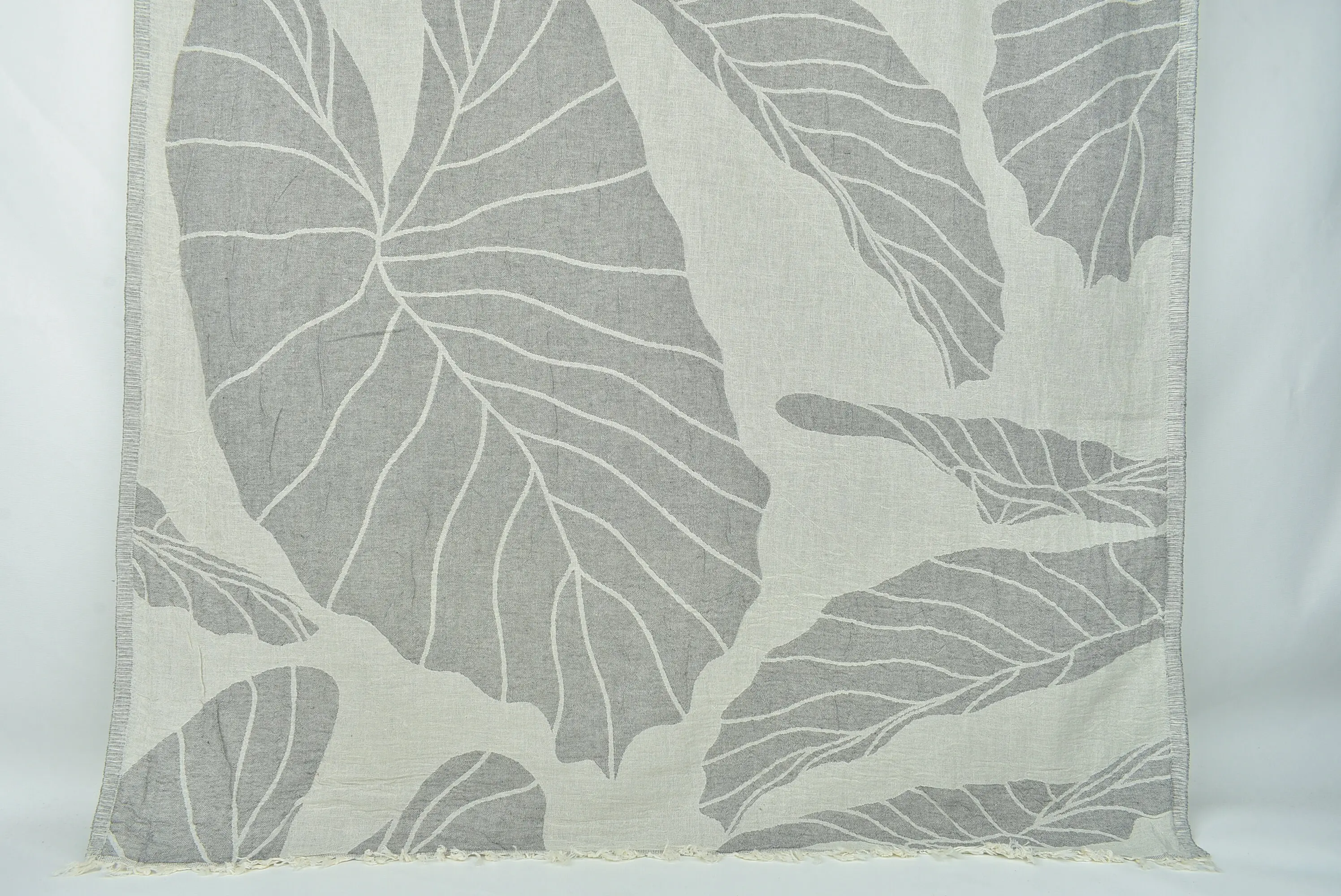 Personalized Embroidered Beach Towel Gray Floral Pattern, 40x67 Inches - 1