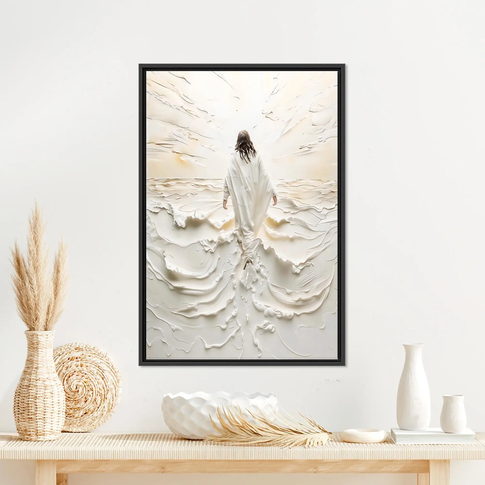Elegant White Christian Canvas: Perfect Christmas Gift for Xmas - 1