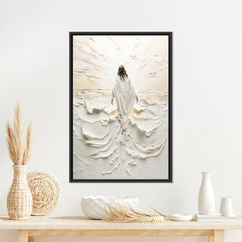 エレガントなホワイトクリスチャンキャンバス：クリスマスに最適なクリスマスギフト