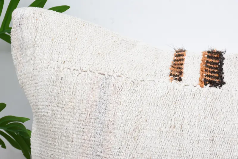 Boho Pillow Sham Cover, Morroccon Kilim Cushion Cushion, Vintage Pillow, Pillow Cover, 20x28 White Pillow, Colorful Pillow, Kilim Cushion Sham - 2