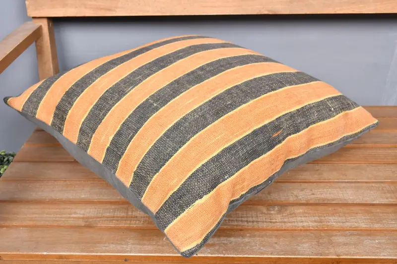 Ottoman Pillow Cover, Personalized Gift Pillow Pillow, Cushion Case, Kilim Cushion Sham, Kilim Pillow, 20x20 Orange Cushion, Turkish Kilim Pillow - 2