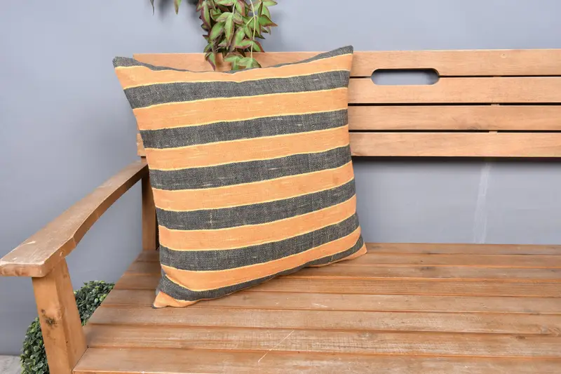 Ottoman Pillow Cover, Personalized Gift Pillow Pillow, Cushion Case, Kilim Cushion Sham, Kilim Pillow, 20x20 Orange Cushion, Turkish Kilim Pillow - 1