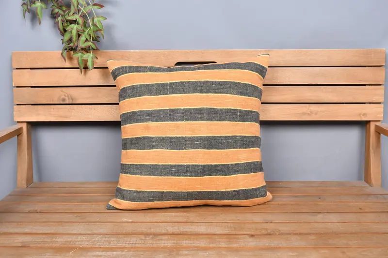 Ottoman Pillow Cover, Personalized Gift Pillow Pillow, Cushion Case, Kilim Cushion Sham, Kilim Pillow, 20x20 Orange Cushion, Turkish Kilim Pillow - 6