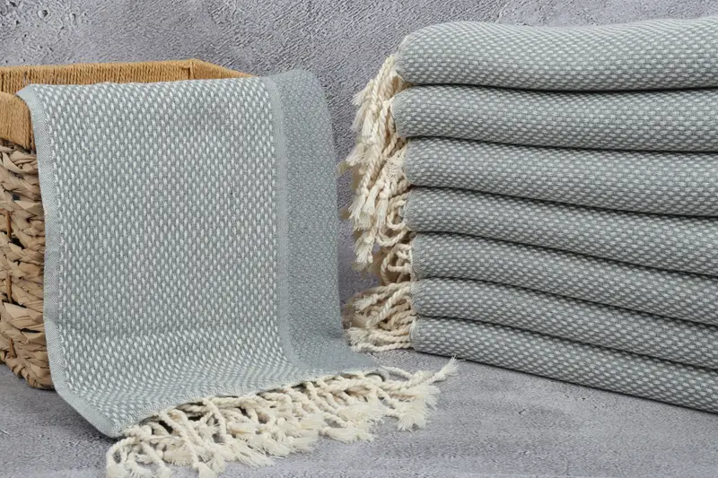 64x38 Cotton Geometric Towel, Customized Towels, Holiday Towel, Handmade Gift, Quick-dry towel, Turkish towel, Authentic Turkish hammam peshtemal - 3