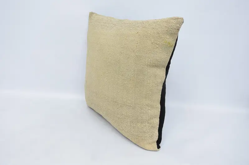 Home Decor Pillow, Turkish Kilim Pillow, Pillow Sham, Handmade Kilim Cushion, 24x24 Beige Pillow Cover, Ethnic Pillow Cover Pillow Case - 4
