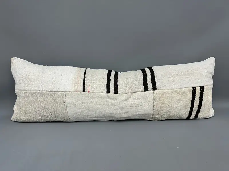 Ethnic Pillow Cover Pillow, Patio Pillow Sham, 16x48 Beige Pillow Sham, Sofa Pillow, Kilim Pillow, Cushion, Turkish Kilim Pillow, Boho Pillow - 4