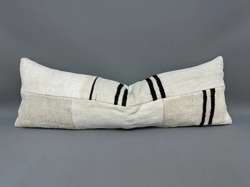 Ethnic Pillow Cover Pillow, Patio Pillow Sham, 16x48 Beige Pillow Sham, Sofa Pillow, Kilim Pillow, Cushion, Turkish Kilim Pillow, Boho Pillow - 1