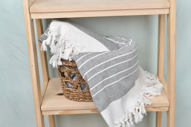 Bridal Shower Favors, Summer Gift, Lightweight towel, Traditional Turkish peshtemal for hammam, 68x40 Cotton Striped Terry Towel, Wedding Gift Ideas - 4