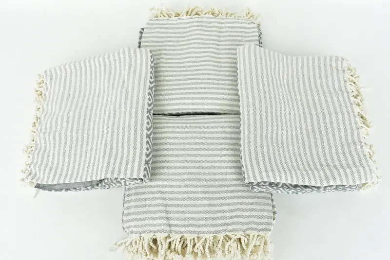 Toalla Fouta, toalla de diamante de algodón 76x38, toalla turca, regalos de soltero, toalla de playa turca con franja, peshtemal resistente a la arena, favores de dama de honor - 6