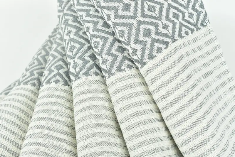 Toalla Fouta, toalla de diamante de algodón 76x38, toalla turca, regalos de soltero, toalla de playa turca con franja, peshtemal resistente a la arena, favores de dama de honor - 5