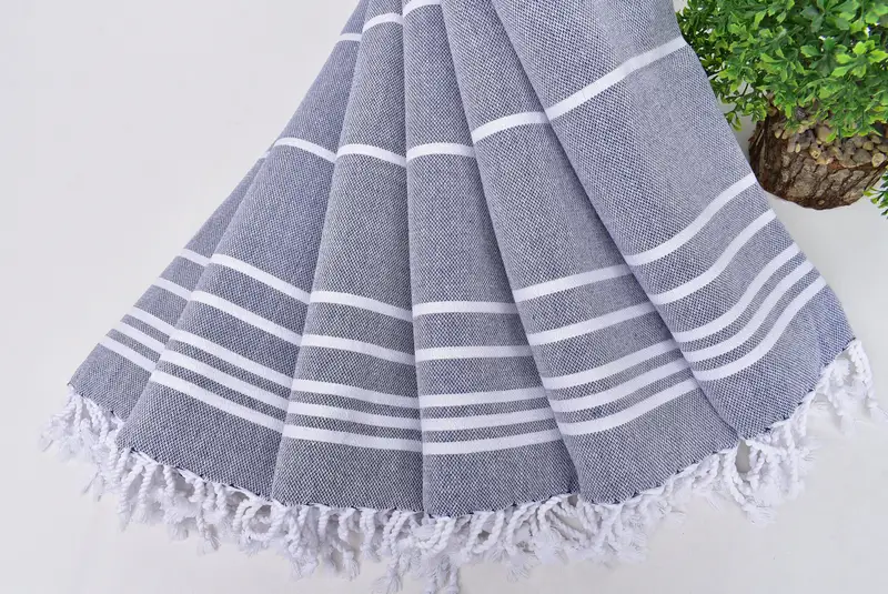 38x18 Cotton Striped Towel, Bridal Shower Gift, Bathroom Hand Towel, Personalized Dish Towel, Kitchen Towel, Monogrammed Hand Towel, Summer Towel - 15