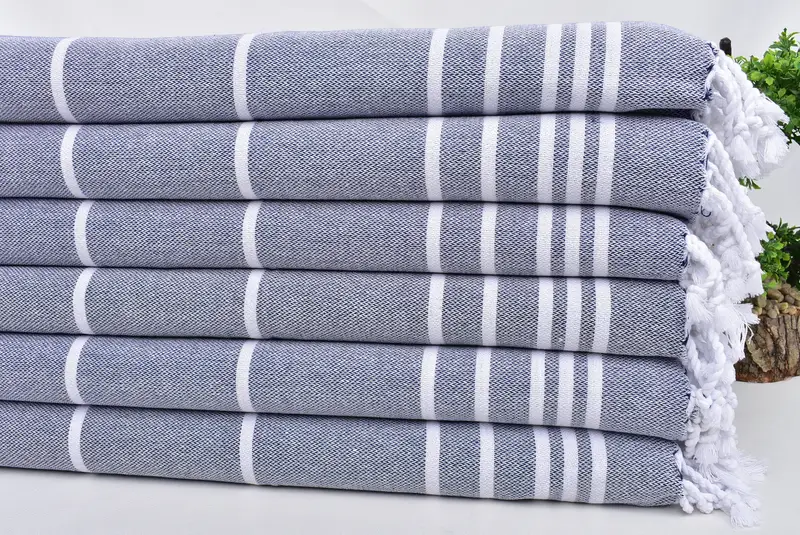 38x18 Cotton Striped Towel, Bridal Shower Gift, Bathroom Hand Towel, Personalized Dish Towel, Kitchen Towel, Monogrammed Hand Towel, Summer Towel - 11