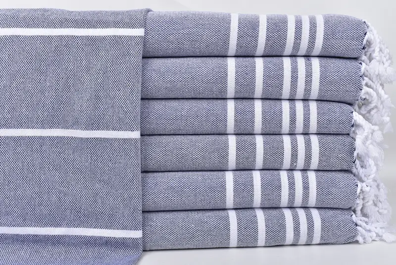 38x18 Cotton Striped Towel, Bridal Shower Gift, Bathroom Hand Towel, Personalized Dish Towel, Kitchen Towel, Monogrammed Hand Towel, Summer Towel - 4