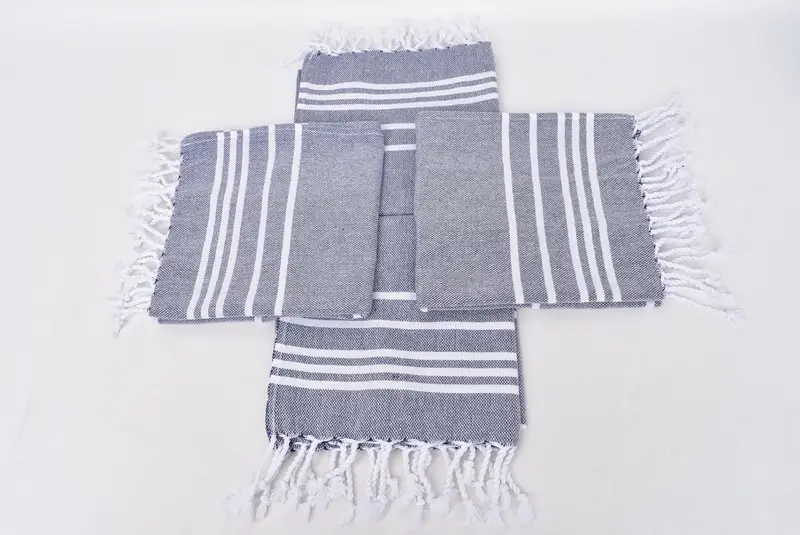 38x18 Cotton Striped Towel, Bridal Shower Gift, Bathroom Hand Towel, Personalized Dish Towel, Kitchen Towel, Monogrammed Hand Towel, Summer Towel - 22