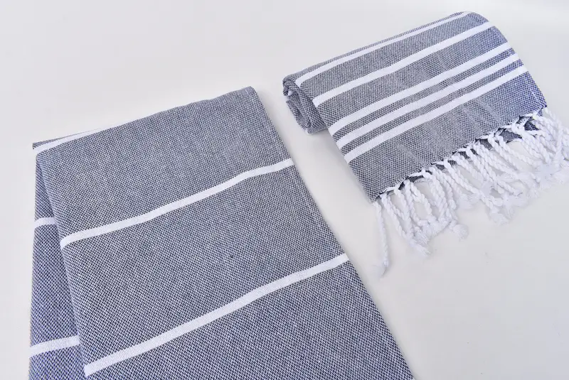 38x18 Cotton Striped Towel, Bridal Shower Gift, Bathroom Hand Towel, Personalized Dish Towel, Kitchen Towel, Monogrammed Hand Towel, Summer Towel - 26