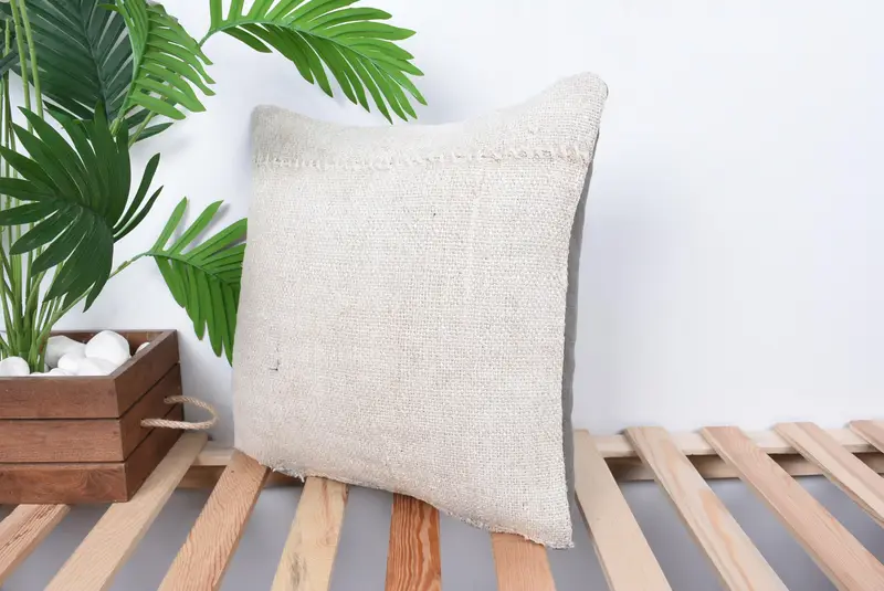 Couch Cushion Cover, Pastel Cushion Case, Throw Kilim Pillow, Pillow, Home Decor Pillow, Ethnical Kilim Rug Pillow, 16x16 White Pillow Case - 5