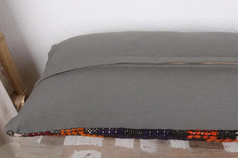Interior Designer Pillow, Meditation Cushion Cover, 12x36 Orange Pillow Sham, Pillow Case, Kilim Pillow Cover, Pillow for Sofa - 7