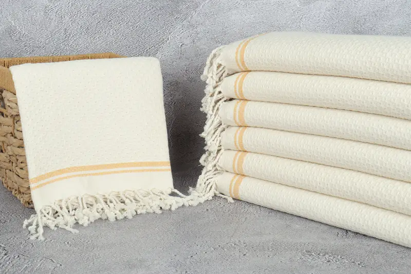 Custom Turkish Towel, Custom Towel, Spa Towel, 68x36 Cotton Striped Towel, Family Gift Basket, Gift For Him, Engagement Gift, Personalized Gift - 3