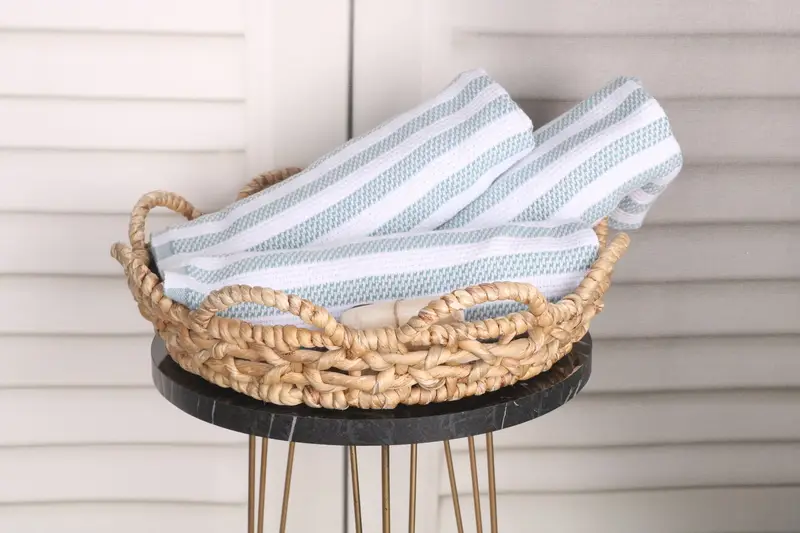 Summer Towel, 44x24 Cotton Striped Towel, Best Friend Wedding Gift, Kitchen Towel, Home Gift, Monogrammed Hand Towel, Personalized Kitchen Towel - 4