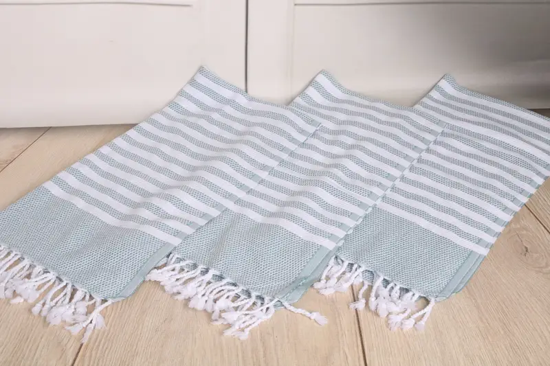 Summer Towel, 44x24 Cotton Striped Towel, Best Friend Wedding Gift, Kitchen Towel, Home Gift, Monogrammed Hand Towel, Personalized Kitchen Towel - 6