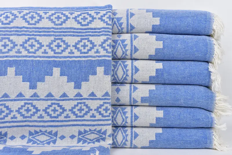 Absorbent Turkish towel, Bridal Shower Favors, Bachelorette Party Gifts, Housewarming Gift, 70x36 Linen Aztec Towel, Yoga Towel, Bridal Shower Favor - 1