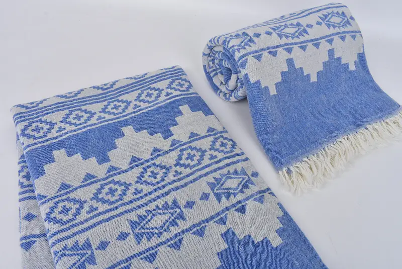 Absorbent Turkish towel, Bridal Shower Favors, Bachelorette Party Gifts, Housewarming Gift, 70x36 Linen Aztec Towel, Yoga Towel, Bridal Shower Favor - 7