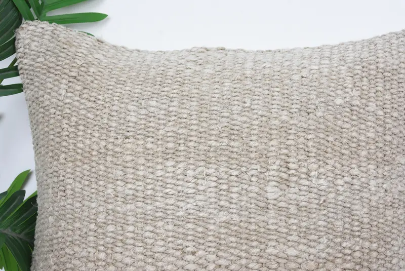 Boho Chic Cushion Case, Boho Pillow Sham Cover, Kilim Pillow Cover, Pillow Case, Custom Pillow, 20x20 Beige Cushion Cover, Antique Pillows - 2