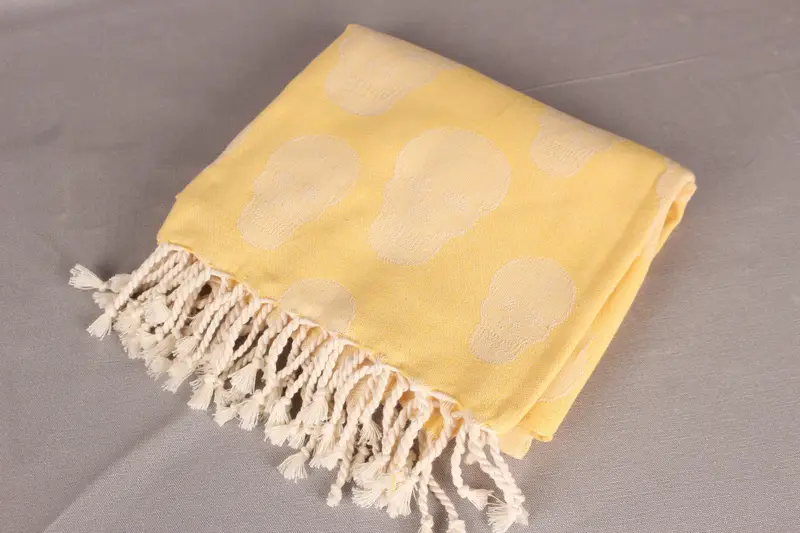 68x36 Cotton Skull Patterned Towel, Grandma Gift, Turkish hand towel, Organic Towel, Handwoven Turkish bath towel, Turkish Towel Beach, Summer Gift - 7