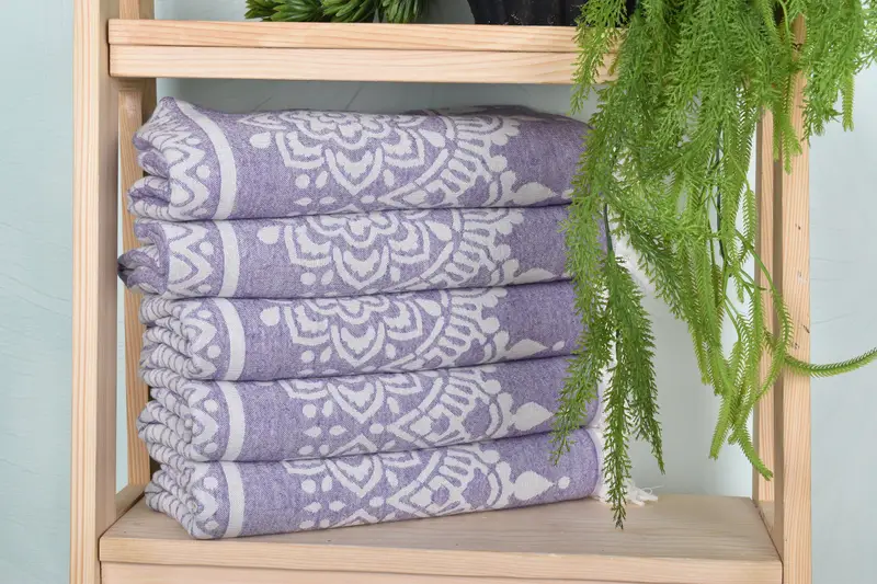 Bridal Shower Favors, Hammam towel, 74x36 Cotton Floral Patterned Towel, Organic Turkish towel, Towel With Name, Travel Towel, Embroidery Towels - 1