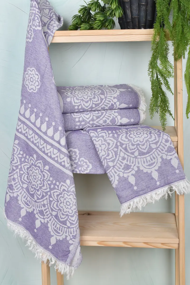 Bridal Shower Favors, Hammam towel, 74x36 Cotton Floral Patterned Towel, Organic Turkish towel, Towel With Name, Travel Towel, Embroidery Towels - 6