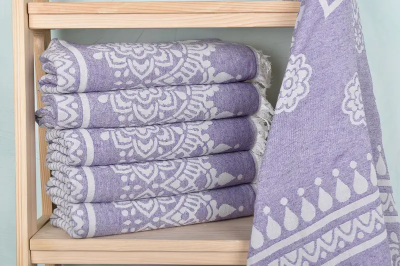 Bridal Shower Favors, Hammam towel, 74x36 Cotton Floral Patterned Towel, Organic Turkish towel, Towel With Name, Travel Towel, Embroidery Towels - 2