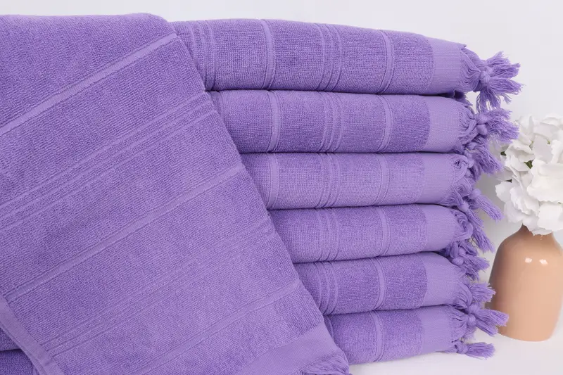 Turkish Hand Towel, Gift For The Home, Gift For Best Friend, Personalized Gift, 40x18 Cotton Striped Terry Towel, Personalized Kitchen Towel - 1