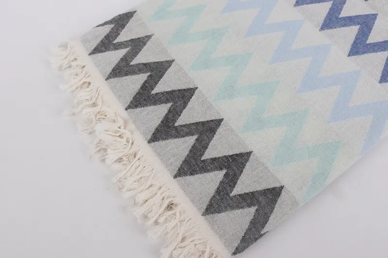 Organic Beach Towel, Best Beach Towel, Beach Towel Gift, Gift Towel, 70x40 Cotton Zigzag Design Towel, Sand-free towel, Girls Weekend Getaways Ideas - 8