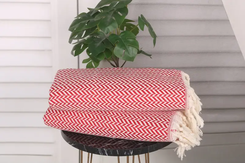 36x18 Cotton Chevron Towel, Custom Name Towel, Gift For Best Friend, Gift For Him, Custom Hand Towel, Turkish Towel Hand Towel, Personalized Gift - 3