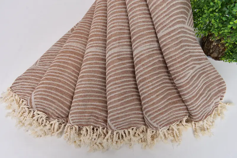 Gift For Bride, Spa Towel, Gift For Her, Housewarming Gift, Turkish Towel USA, 68x40 Cotton Striped Design Towel, Bachelorette Party Gifts - 4