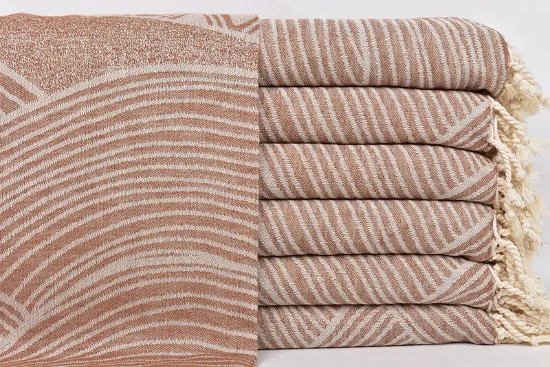 Gift For Bride, Spa Towel, Gift For Her, Housewarming Gift, Turkish Towel USA, 68x40 Cotton Striped Design Towel, Bachelorette Party Gifts - 1