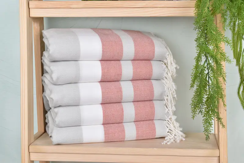 Valentines Day Gift For Him, Beach Size Towel, Personalized Wedding Gift, 70x40 Cotton Striped Towel, Custom Wedding Gifts, Monogram Beach Towel - 1