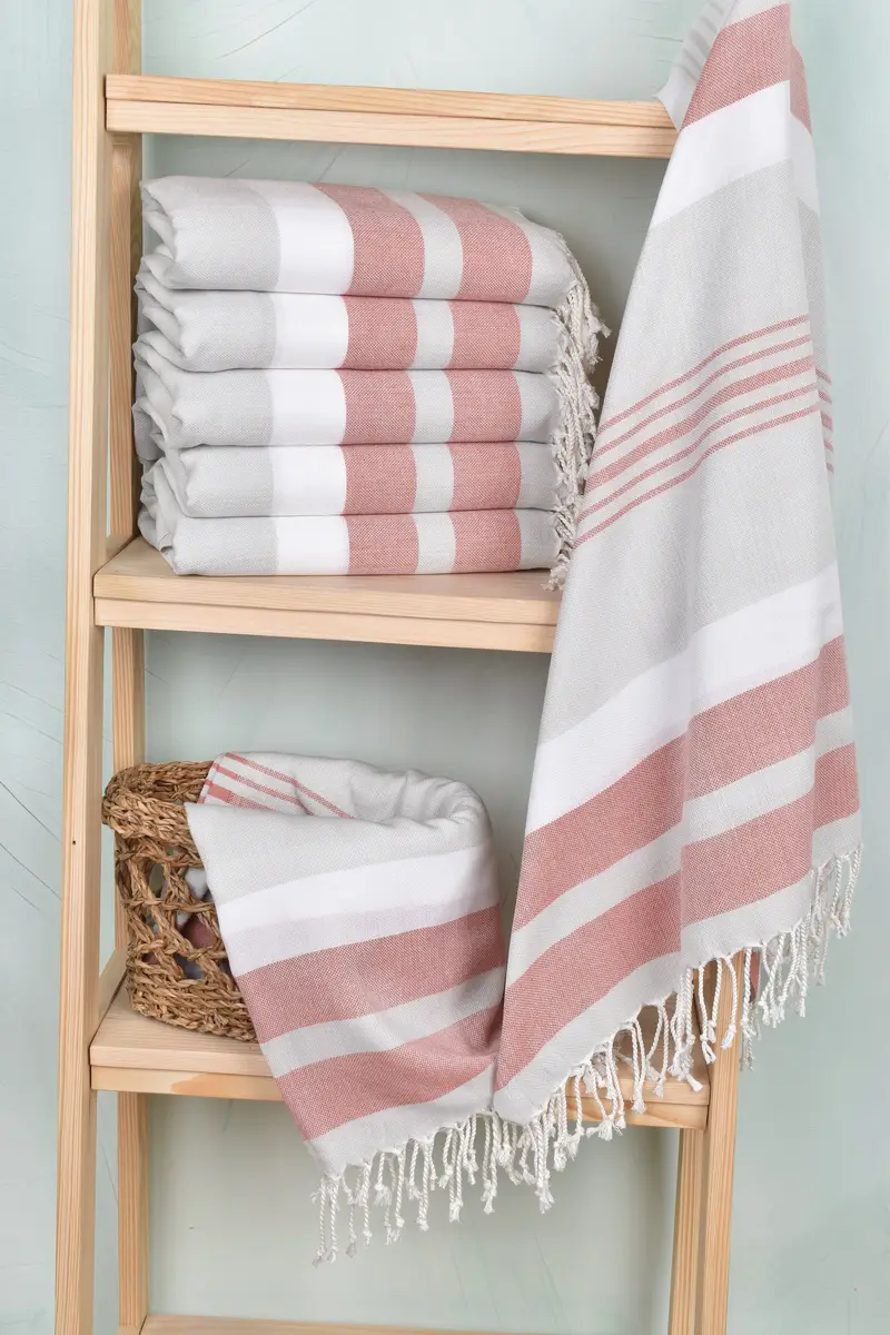 Valentines Day Gift For Him, Beach Size Towel, Personalized Wedding Gift, 70x40 Cotton Striped Towel, Custom Wedding Gifts, Monogram Beach Towel - 3