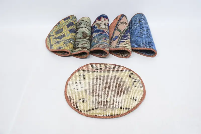 Elegantes Kelim-Tischset in Beige und Bronze, vielseitige Tischdekoration