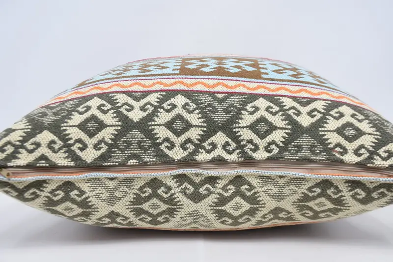 Bright Cushion, Boho Pillow, Kilim Pillow, Cushion Cover, Couch Pillow Sham, Retro Cushion Case, 28x28 Red Cushion, Vintage Kilim Throw Pillow - 5