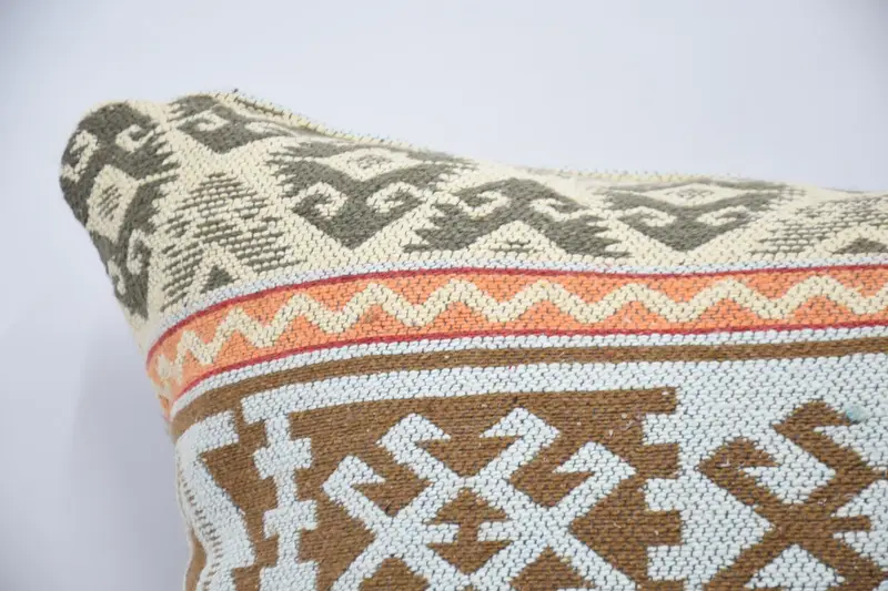 Bright Cushion, Boho Pillow, Kilim Pillow, Cushion Cover, Couch Pillow Sham, Retro Cushion Case, 28x28 Red Cushion, Vintage Kilim Throw Pillow - 2