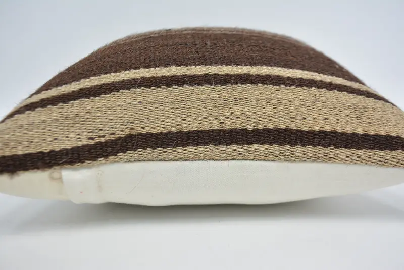 14x14 Brown Cushion Cover, Meditation Pillow Sham, Ikat Cushion, Boho Pillow, Kilim Cushion Sham, Pillow Cover, Interior Designer Pillow - 5