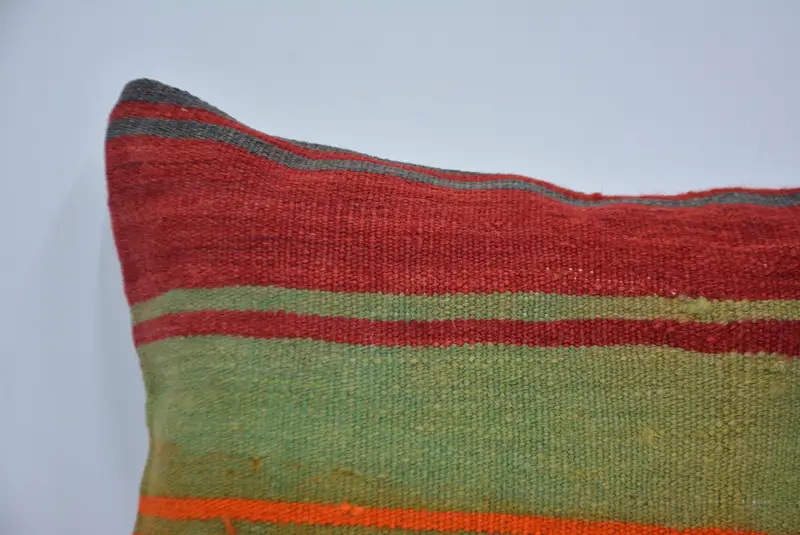 16x16 Green Cushion, Retro Pillow Cover, Accent Throw Pillow Sham, Cushion Case, Vintage Kilim Pillow, Interior Designer Pillow, Turkish Pillow - 2