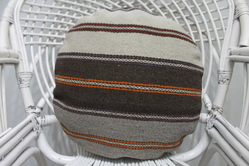 Handmade Embroidered Pink Pillow, 18x18 Vintage Throw Pillow